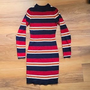 Long sleeve striped dress